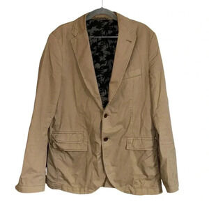 Hugo Boss Orange Khaki Cotton Blazer Size 40R